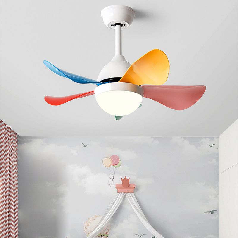 Nordic Style Metal Ceiling Fan Lamp Ball Shape Ceiling Fan Light for Children's Room