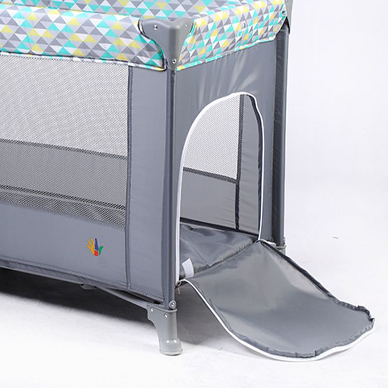 Modern Plastic Nursery Bed Color Matching Casters Crib with Adjustable Height