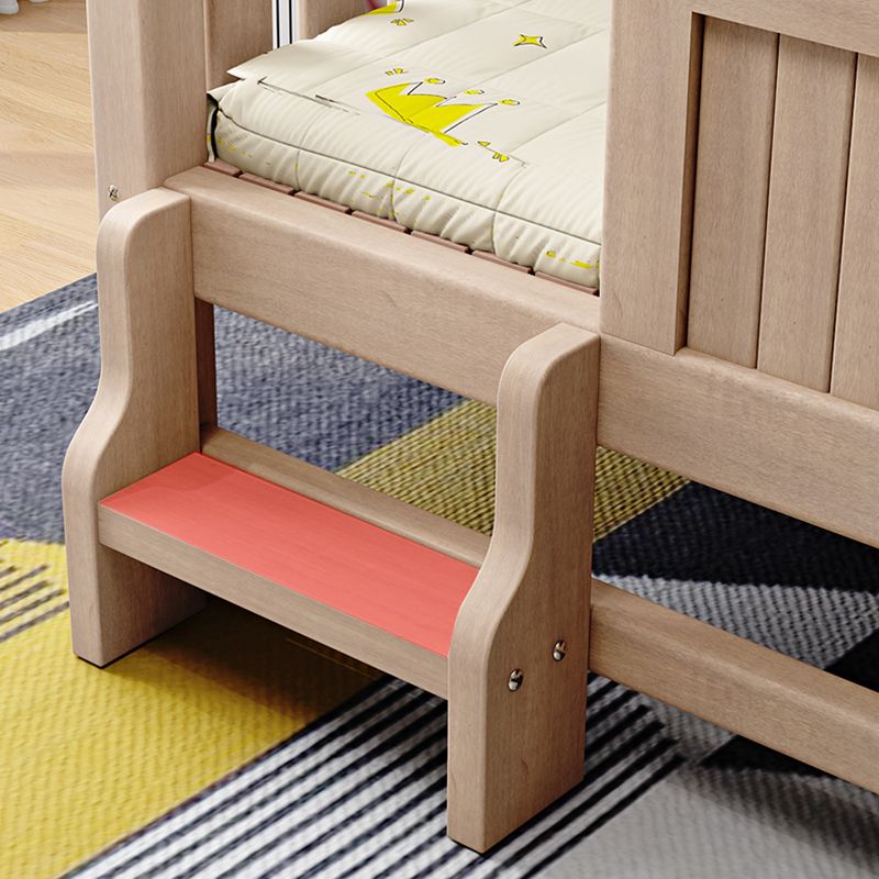 Detachable Headboard Toddler Bed Guardrails Kids Bed with Guardrail