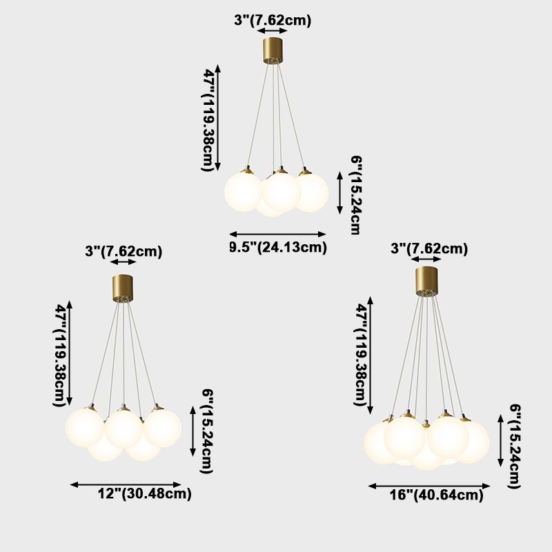 Copper Globe Pendant Light in Modern Luxury Style Glass Intérieure Lampe de suspension intérieure