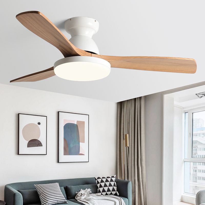 Black / White / Grey Fan Light Metal and Acrylic LED 3 - Blades Modern Ceiling Fan