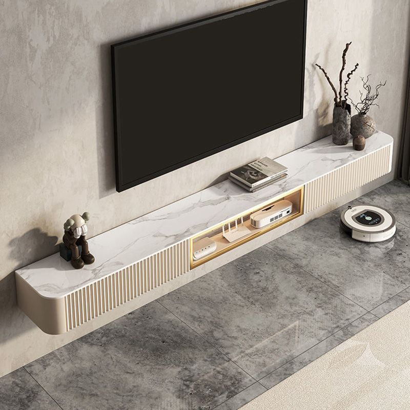 Contemporary TV Media Stand with Drawers Floating TV Stand Console