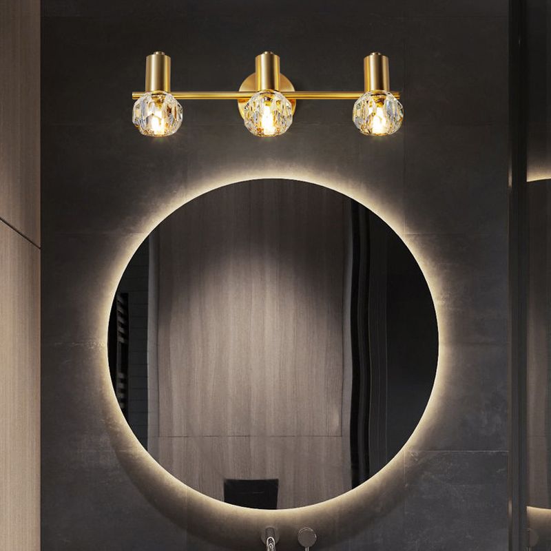 Modern Wall Mount Light Fixture Metal Wall Mounted Lighting in Gold Fixture for Washroom