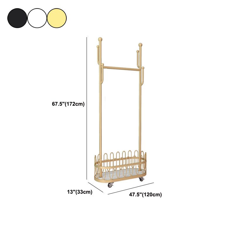 Gorgeous Plain Coat Rack Designer Basket Storage Metal Coat Rack with Coat Hooks