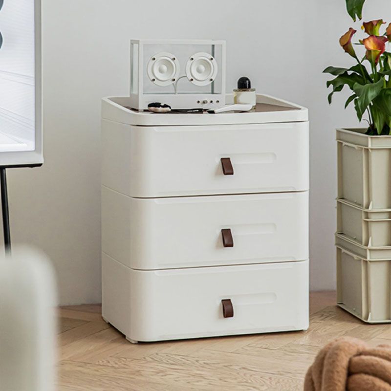 Contemporary White Night Table with 2/3/4 Drawers for Bedroom