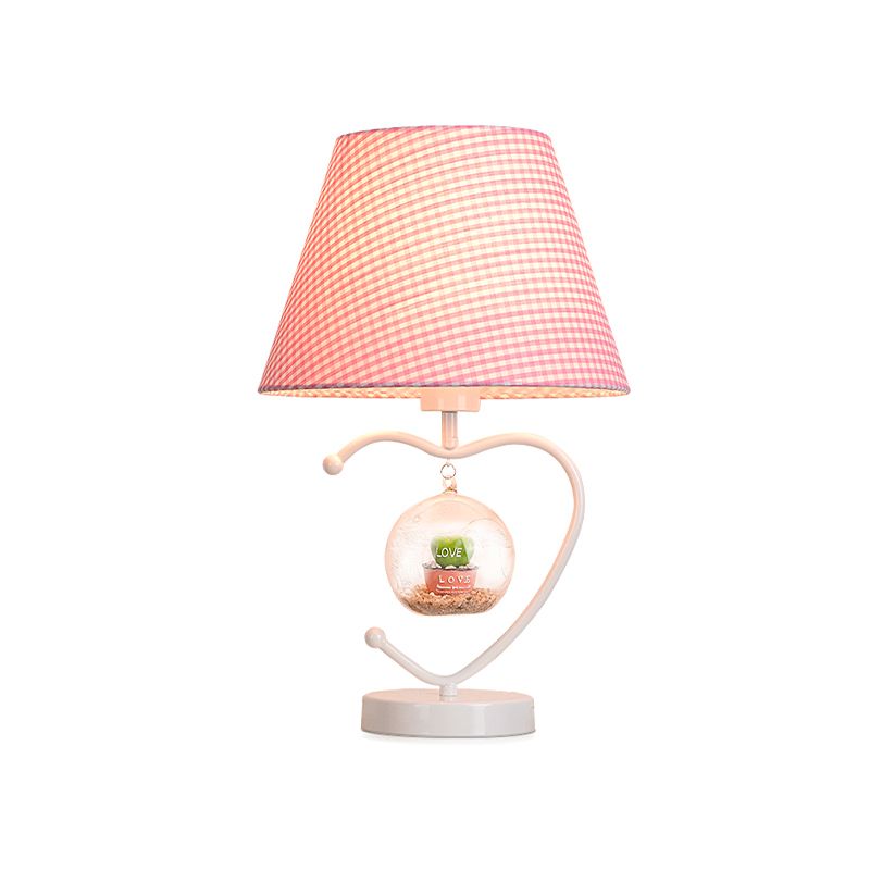 Lampada da scrivania a forma di cuore in metallo contemporaneo a testa singola blu/rosa Lettura Luce per la sala da studio