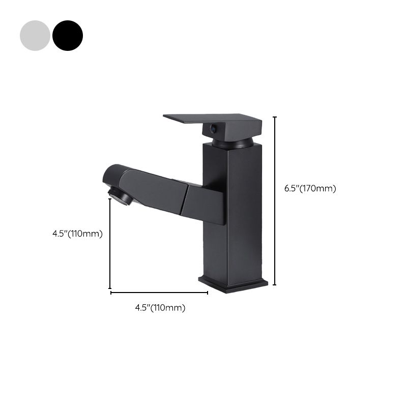 Modern Sink Faucet Solid Color Metal Vessel Sink Bathroom Faucet