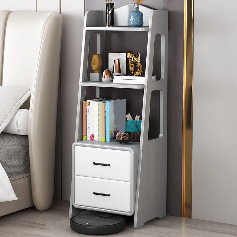 Contemporary Nightstand Open Storage Bedside Cabinet for Bedroom