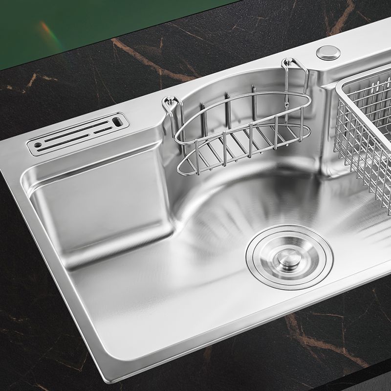 Modern Style Kitchen Sink Dirt Resistant Drop-In Kitchen Sink