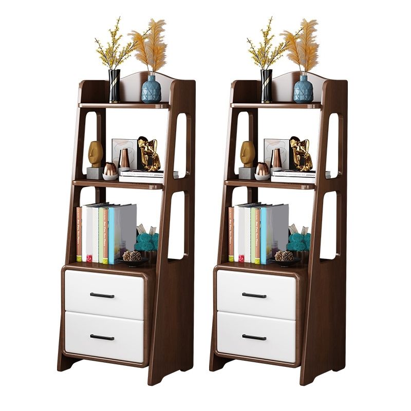 Contemporary Nightstand Open Storage Bedside Cabinet for Bedroom