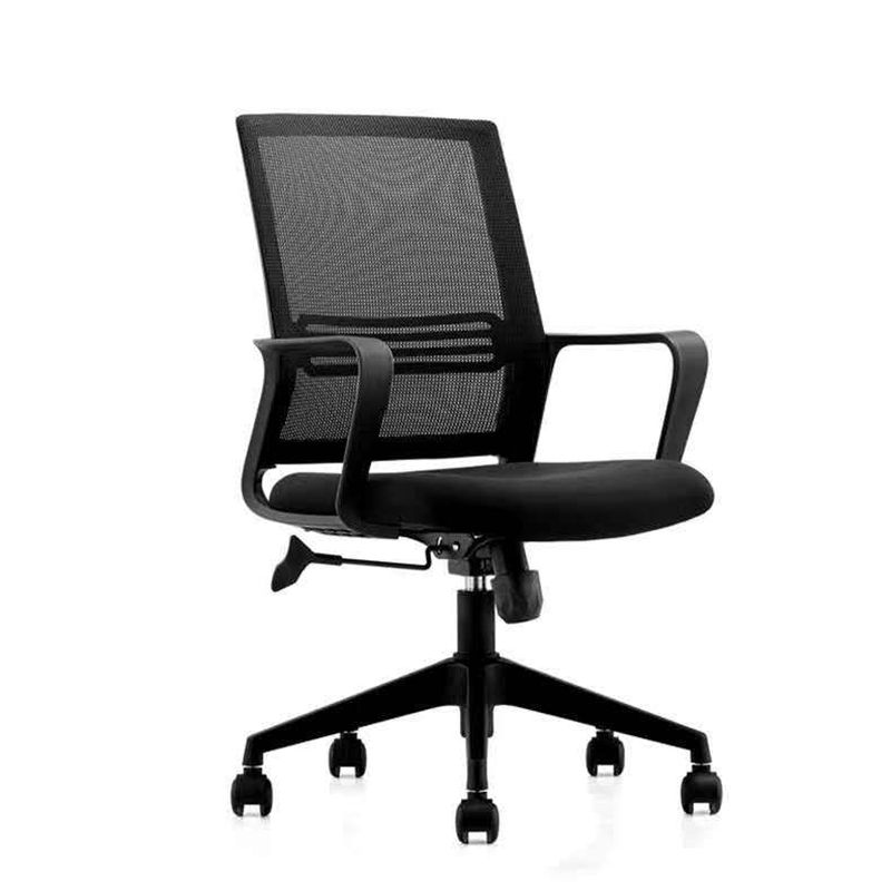 Contemporary Arm Chair Breathable AirGrid Upholstered Black Desk Chair