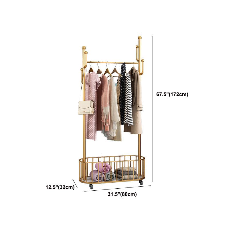 Contemporary Hall Stand Metal Shelving Included Free Standing Coat Rack