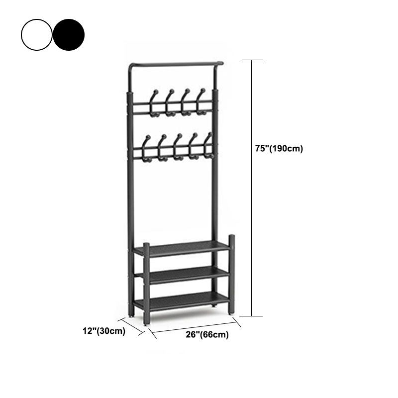 Coat Hanger Hanging Hooks Rail Storage Shelves Coat Rack Living Room