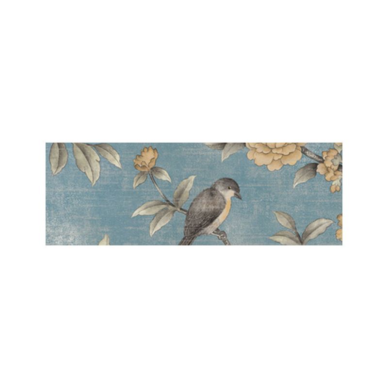 Bird and Blooming Peony Wallpaper Farmhouse Stain-Proof Bedroom Wall Art, 57.1-sq ft