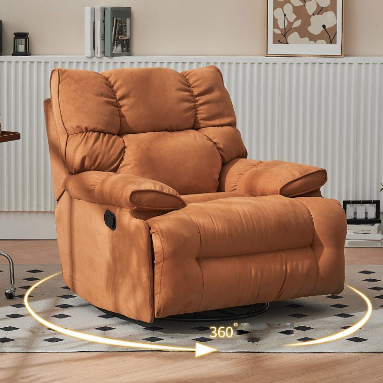 Solid Color Recliner Chair Independent Foot Swivel Base Standard Recliner