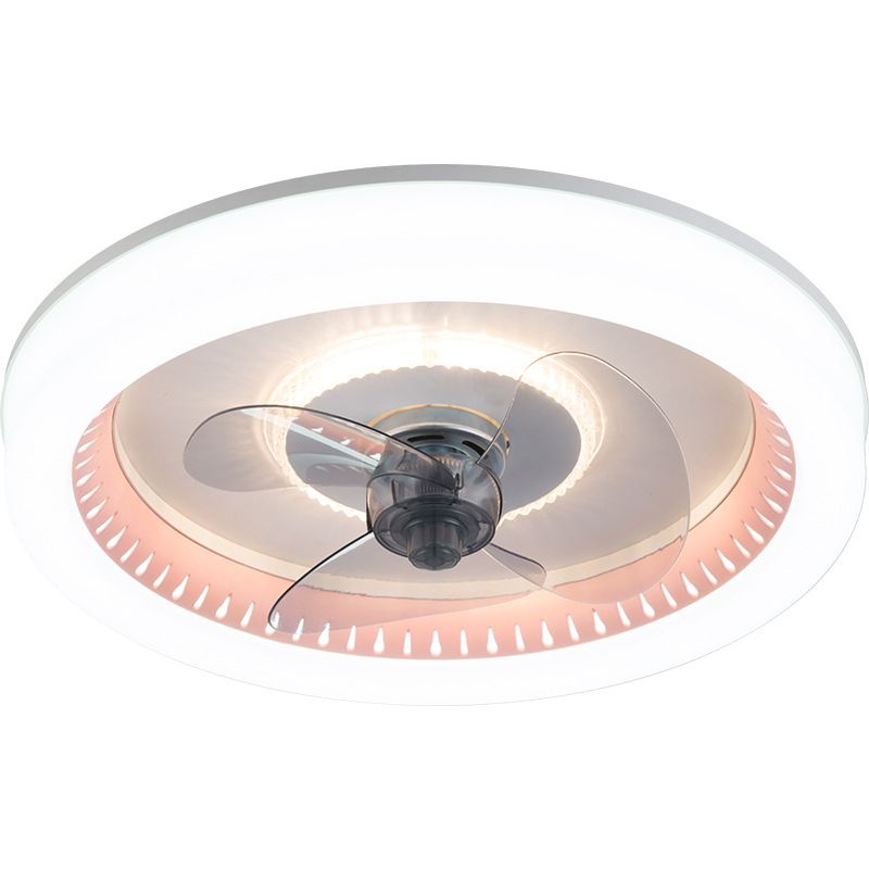 3-Blade Modern Ceiling Fan Pink/Blue Fan with Light for Room