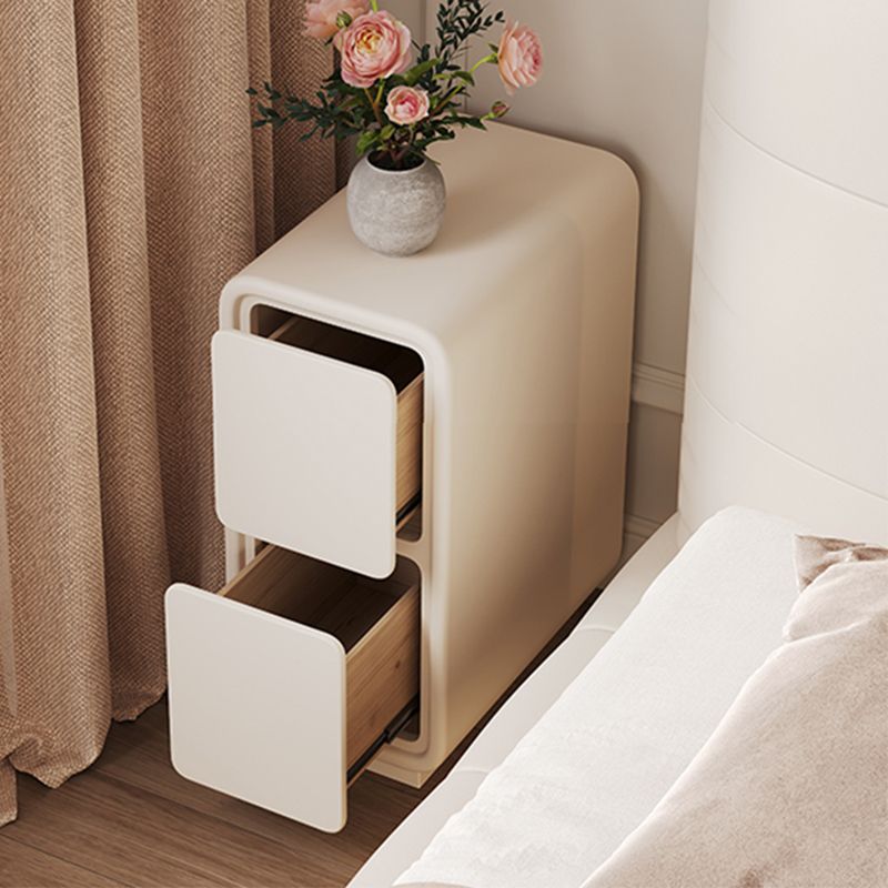 Contemporary Night Table Wooden Bed Nightstand with 2 Drawers