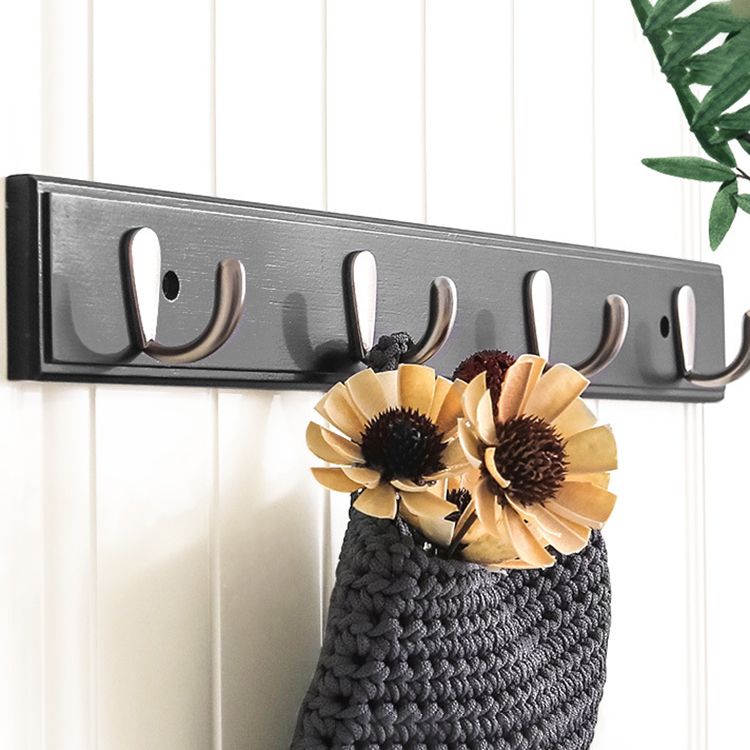 Modern Wooden Coat Hanger Wall-Mounted Hooks Hall Tree Coat Rack