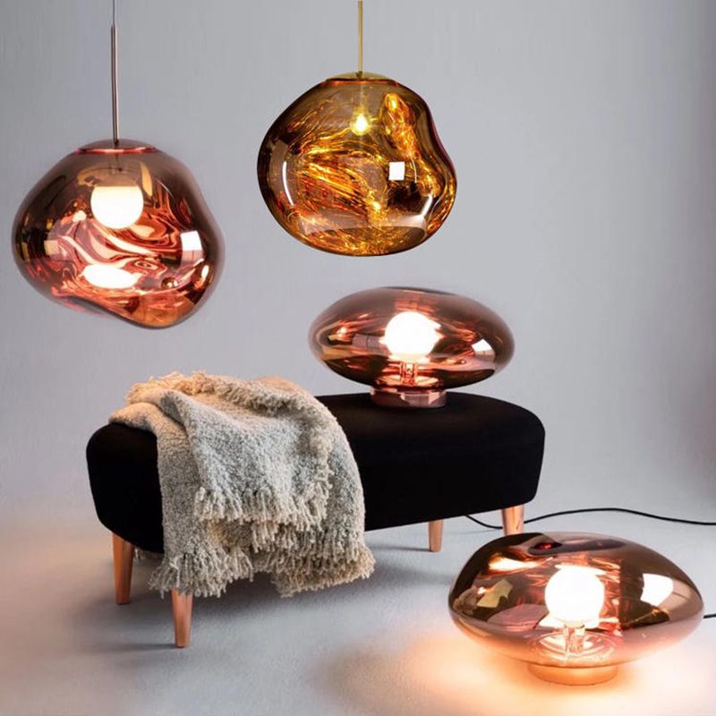 Ball Shape Glass Hanging Pendant Light Nordic Suspension Pendant Light