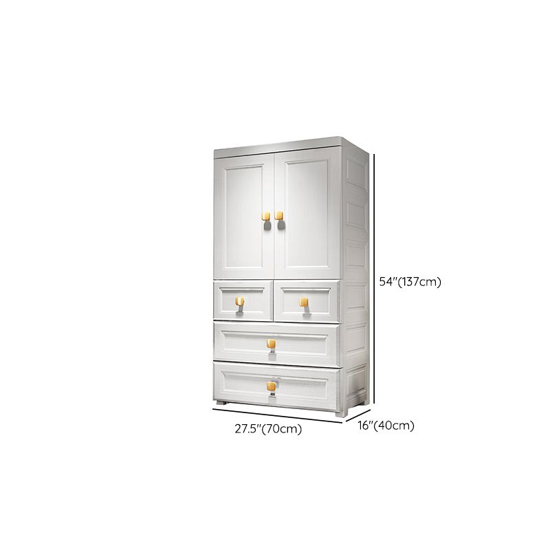 Contemporary Wardrobe Armoire Plastic Wardrobe Closet with Door