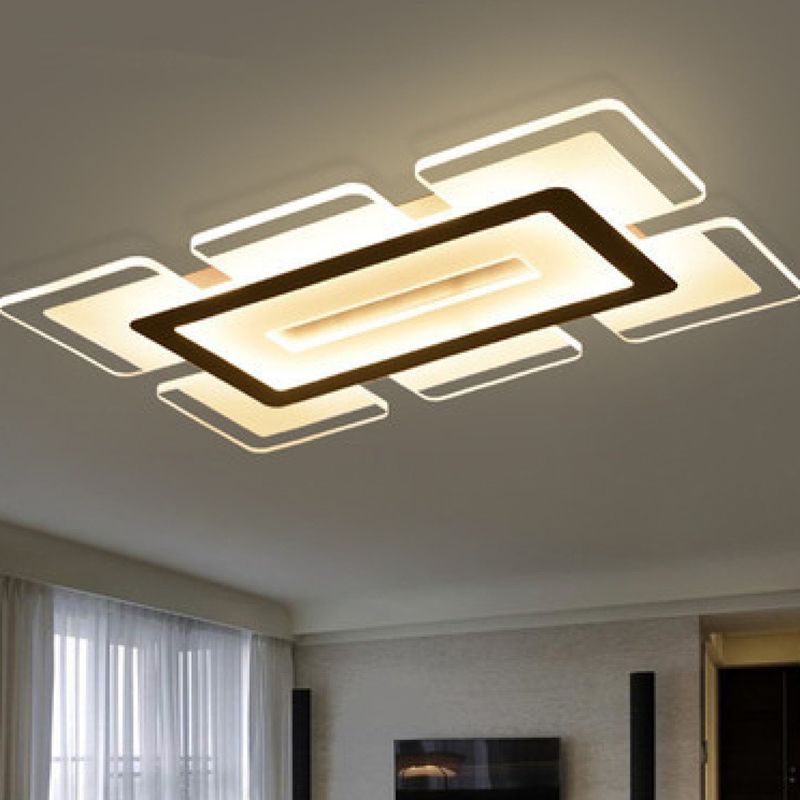 Acrylic Geometric Flush Mount Modern Flush Light for Living Room