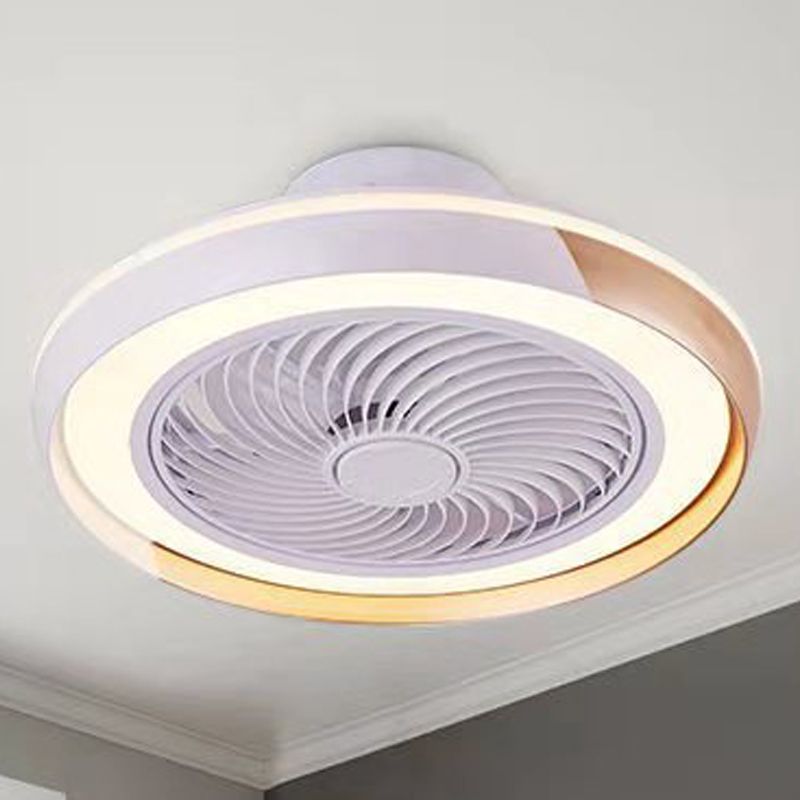 Ventilateur de plafond LED rond moderne