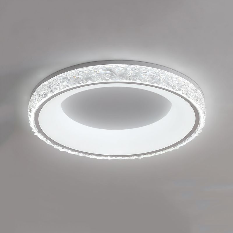 Single White/Black Flush Mount Lighting Circle LED Ceiling Light