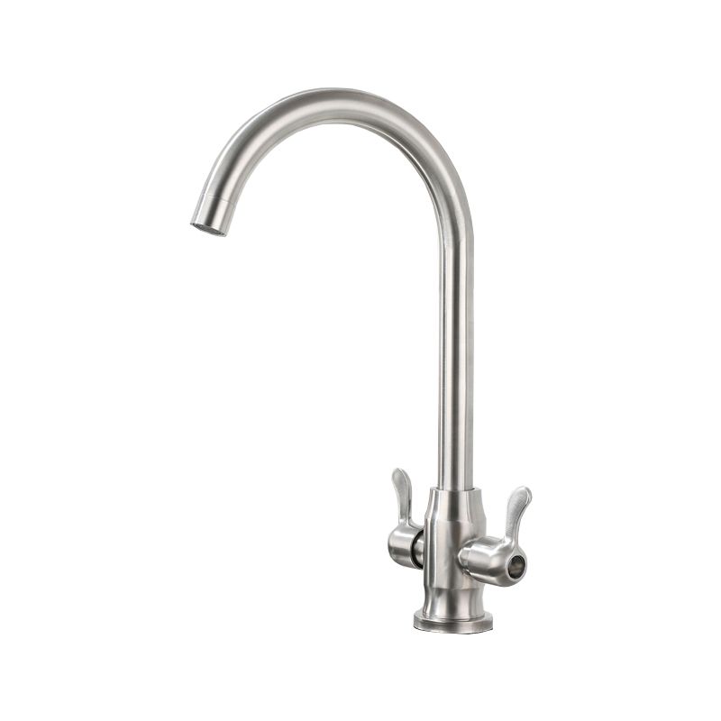 Kitchen Sink Faucet Swivel Spout Double Handle High Arch Kitchen Faucet