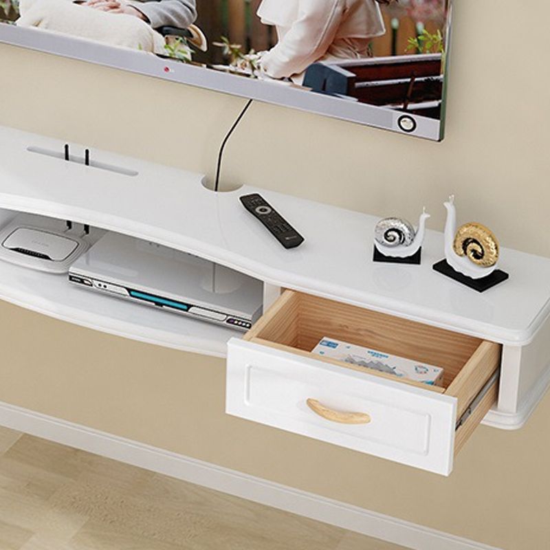 Modern TV Media Stand Engineered Wood Wall-mounted TV Stand Console with Cabinet