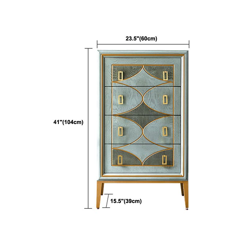 Wood Top Chest Metal Legs Chest Drawers with Drawers for Bedroom