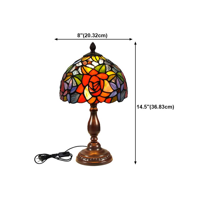 1 leichte geometrische Nachttischlampen Tiffany Style Glass Tischlampe