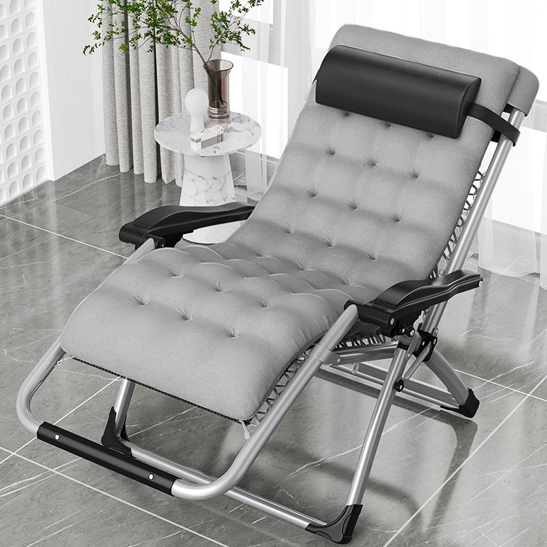 Contemporary Indoor Ergonimic Recliner in Solid Color Metal Base