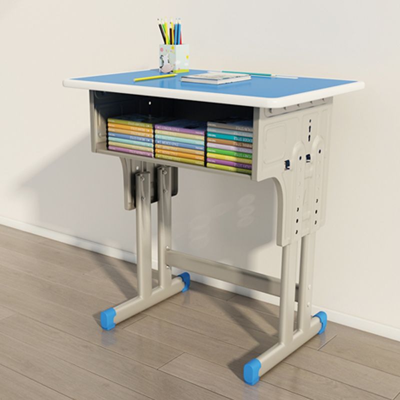 Adjustable Study Desk Engineered Wood Writing Desk with Storage