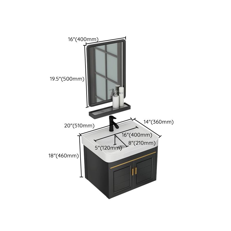 Modern Bathroom Vanity Cabinet Single Sink Space Saver Vanity