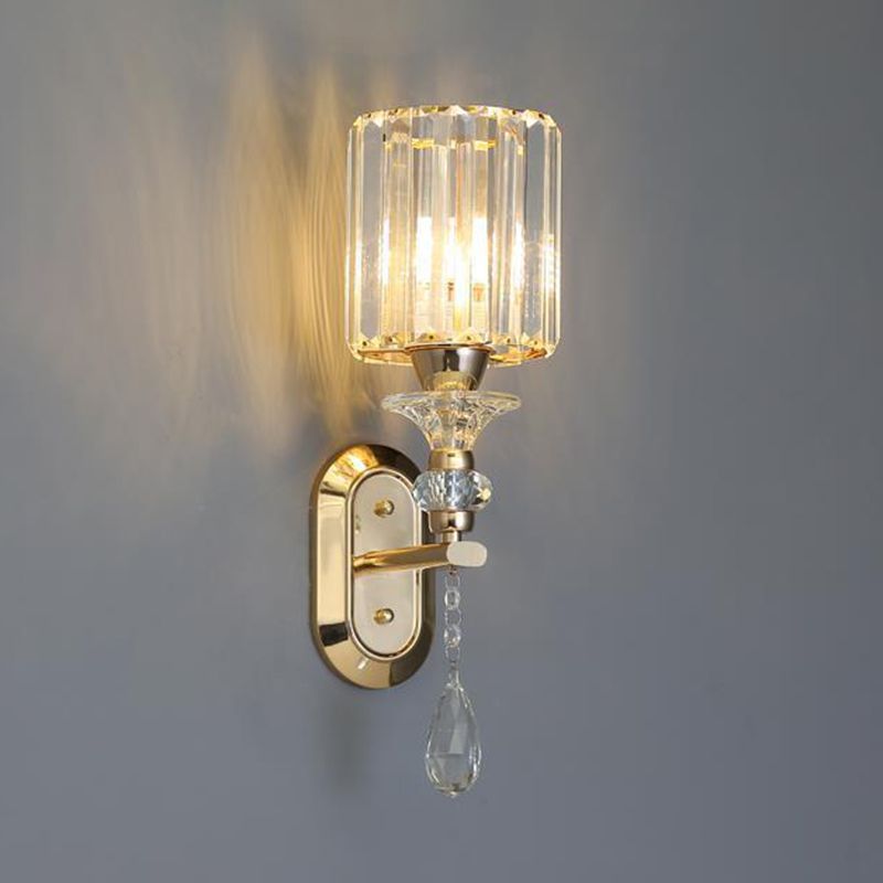 Modern Simple Crystal Vanity Light Geometry Shape Vanity Lamp for Shower Room