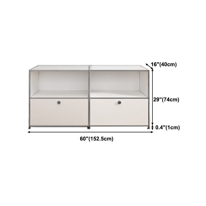 Modern Style White Sideboard Engineered Wood Sideboard for Living Room