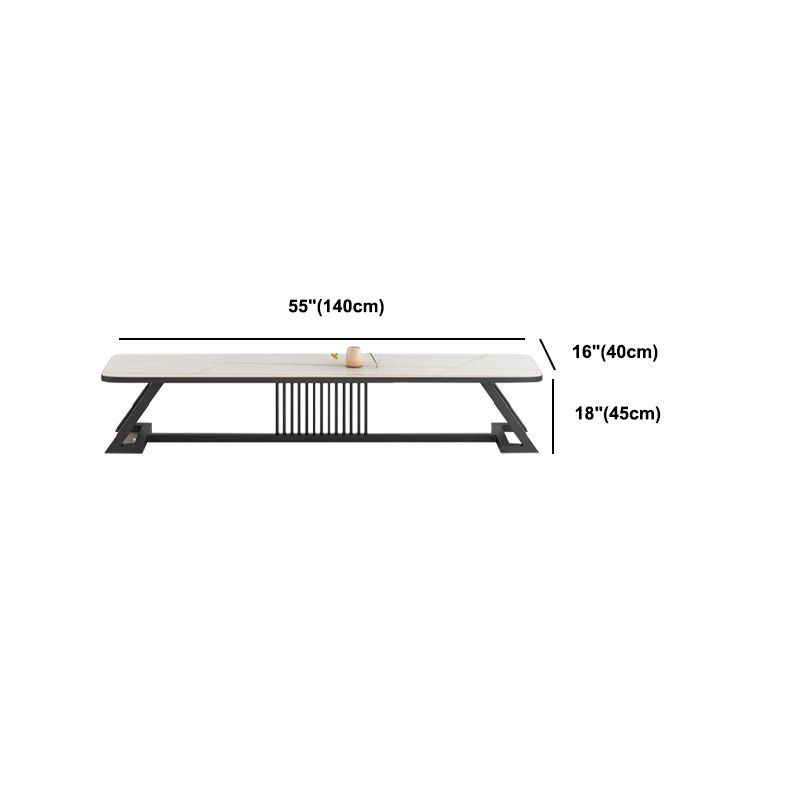 17.72"H TV Stand Contemporary Style White TV Stand Console for Living Room