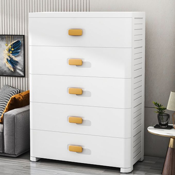 Ultra Modern Vertical Baby Dresser Plastic Kids Furniture with Drawers