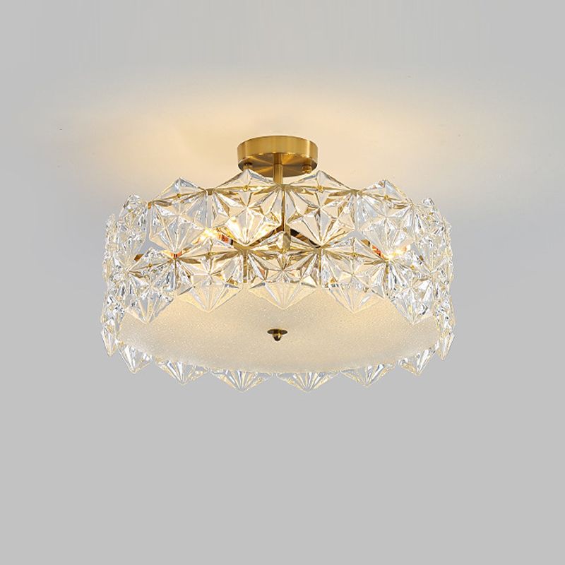 Contemporary Ceiling Light Creative Glass Flush Mount Light Fixture for Bedroom