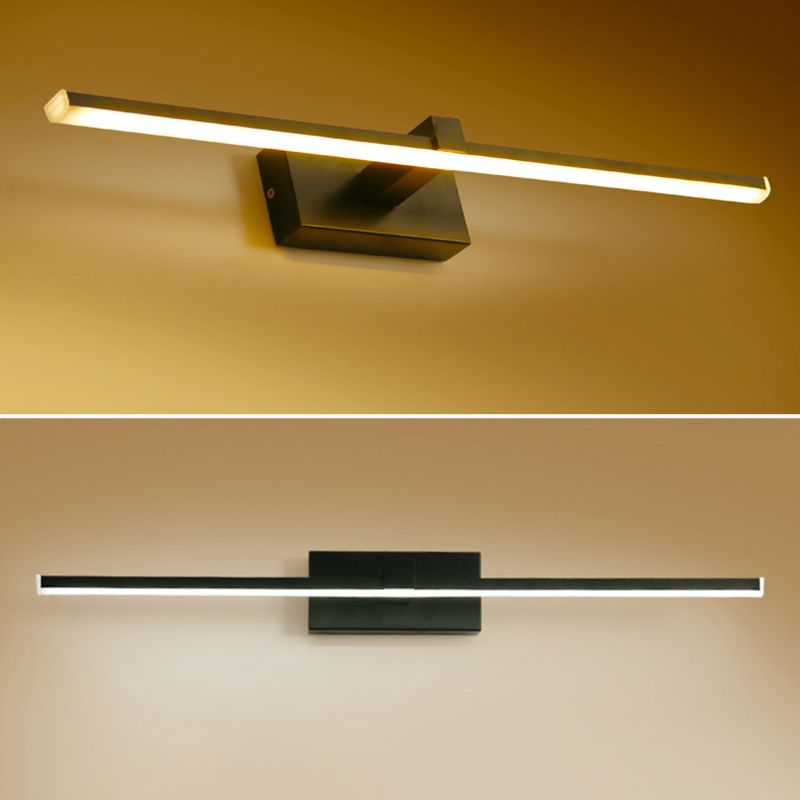 Linear Modern Vanity Light Metal 1 Light LED Mirror Light for Bathroom