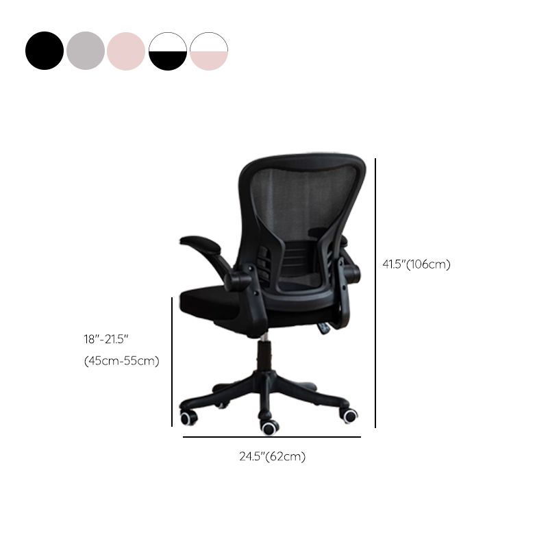 Padded Arms Office Chair Tilt Mechanism No Distressing Ergonomic Slide Chair with Wheels