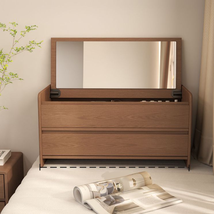 Solid Wood Scandinavian With Drawer Mirror Bedroom Make-up Vanity