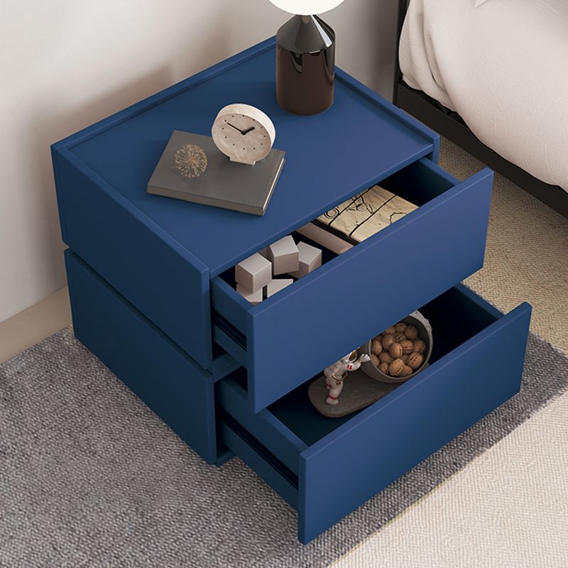 Wooden Night Table Contemporary Bedside Cabinet with Drawers