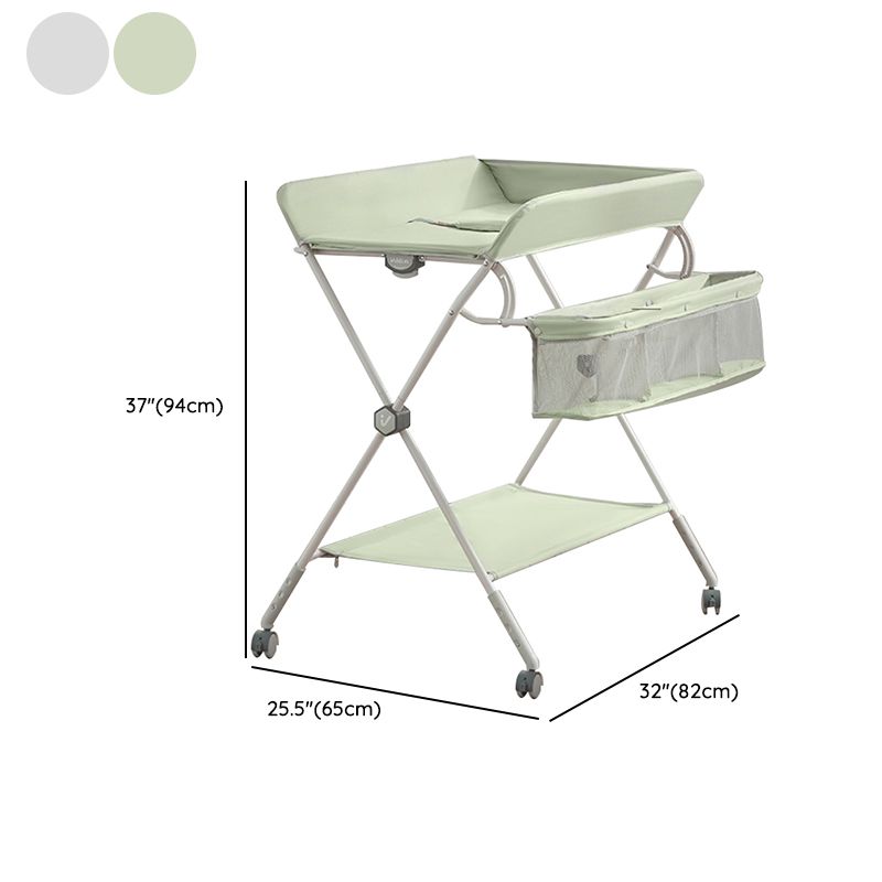 Portable Changing Table Folding Baby Changing Table with  Basket