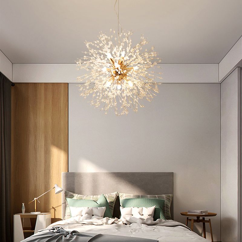 Globe Shape Chandelier Nordic Style Fireflies Chandelier Light pour le salon