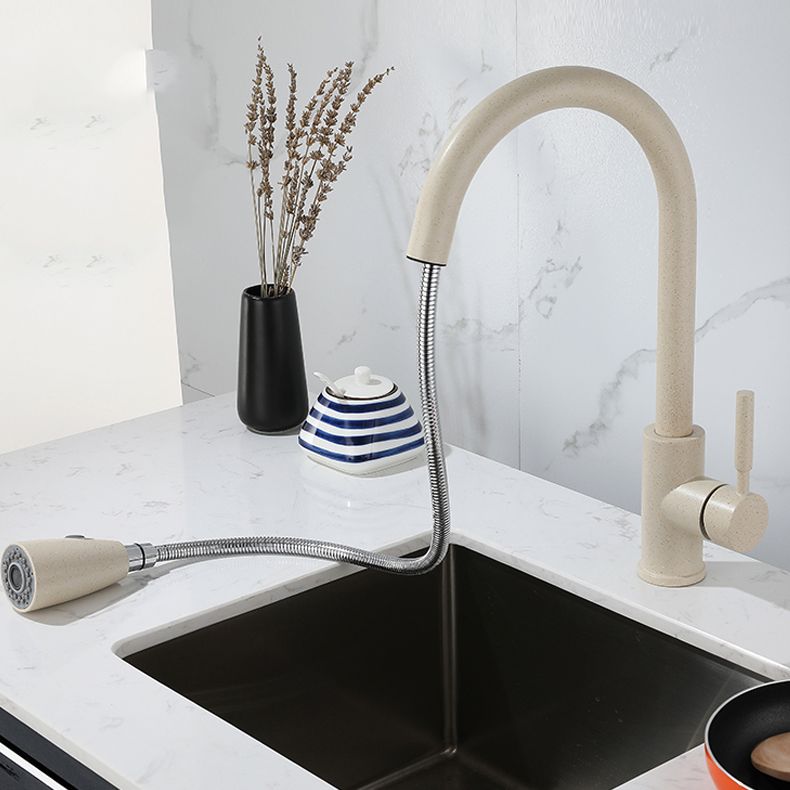 1-Handle Kitchen Faucet Pull down Sprayer with Supply Lines Bar Faucet