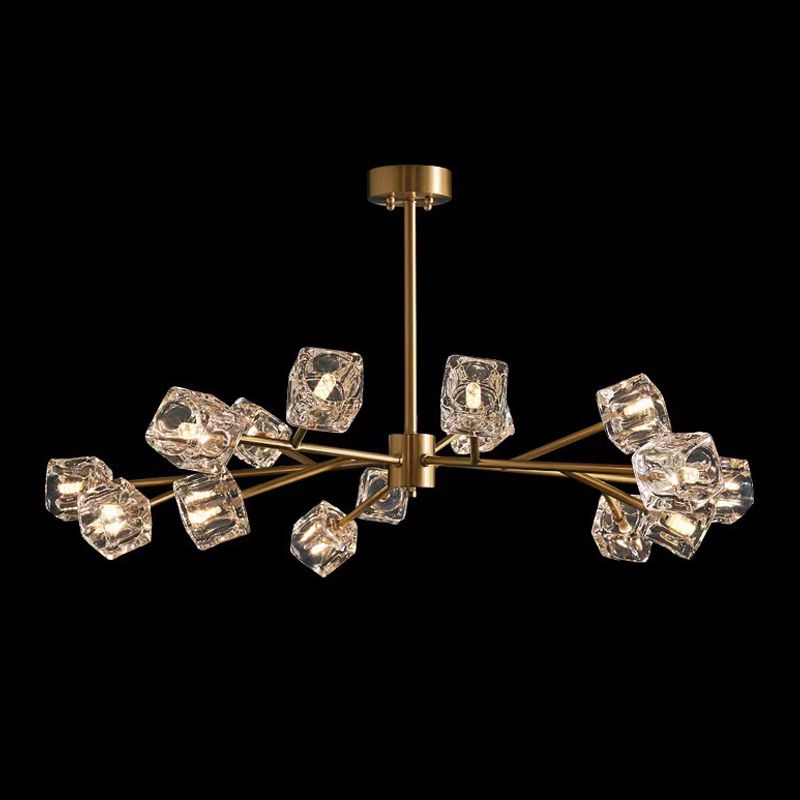 Sputnik Pendant Light Contemporary Crystal Hanging Lamp for Living Room