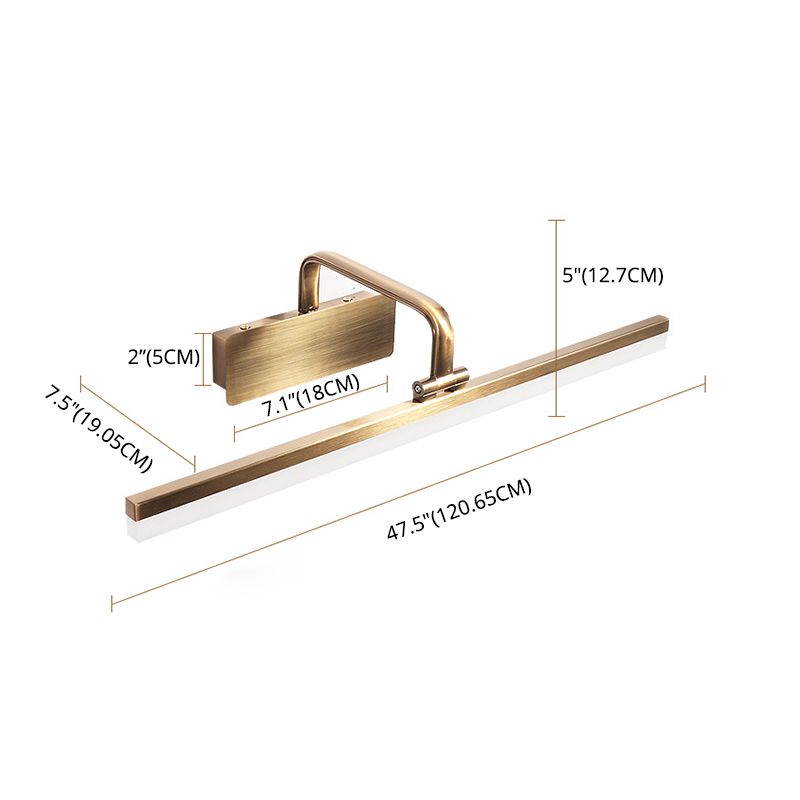 Angle de style minimaliste moderne Angle de vanité réglable Lumières murales acryliques 1 lumière miroir de vanité pour salle de bain