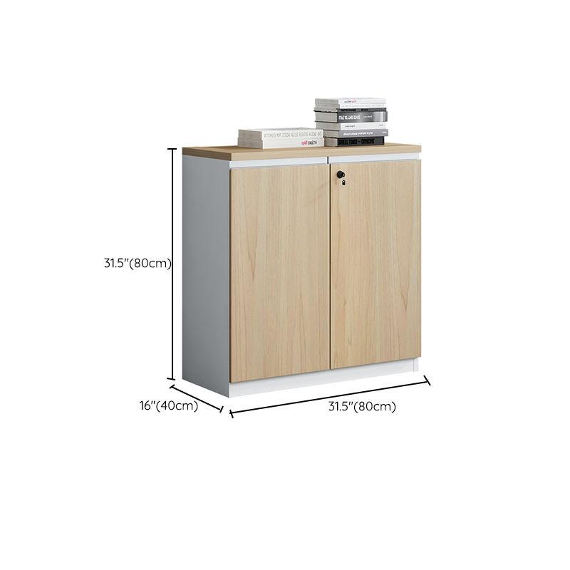 Nordic Style Lateral File Cabinet Wood File Cabinet with Locking Storage