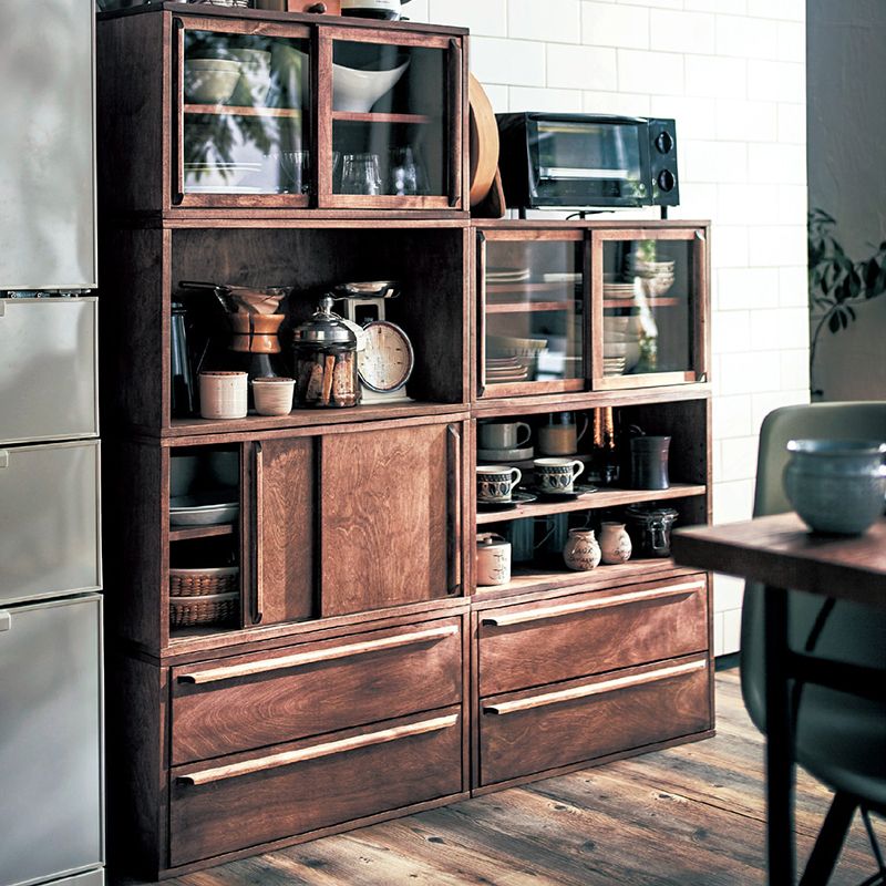 Modern Side Board Pine Sideboard Table with Doors for Living Room